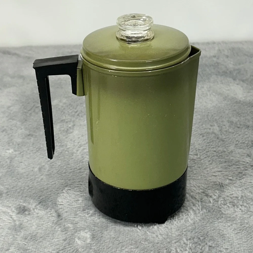 Vintage Empire Avocado Green Electric Coffee Percolator 2-3 Cup Model 74-11 1972
